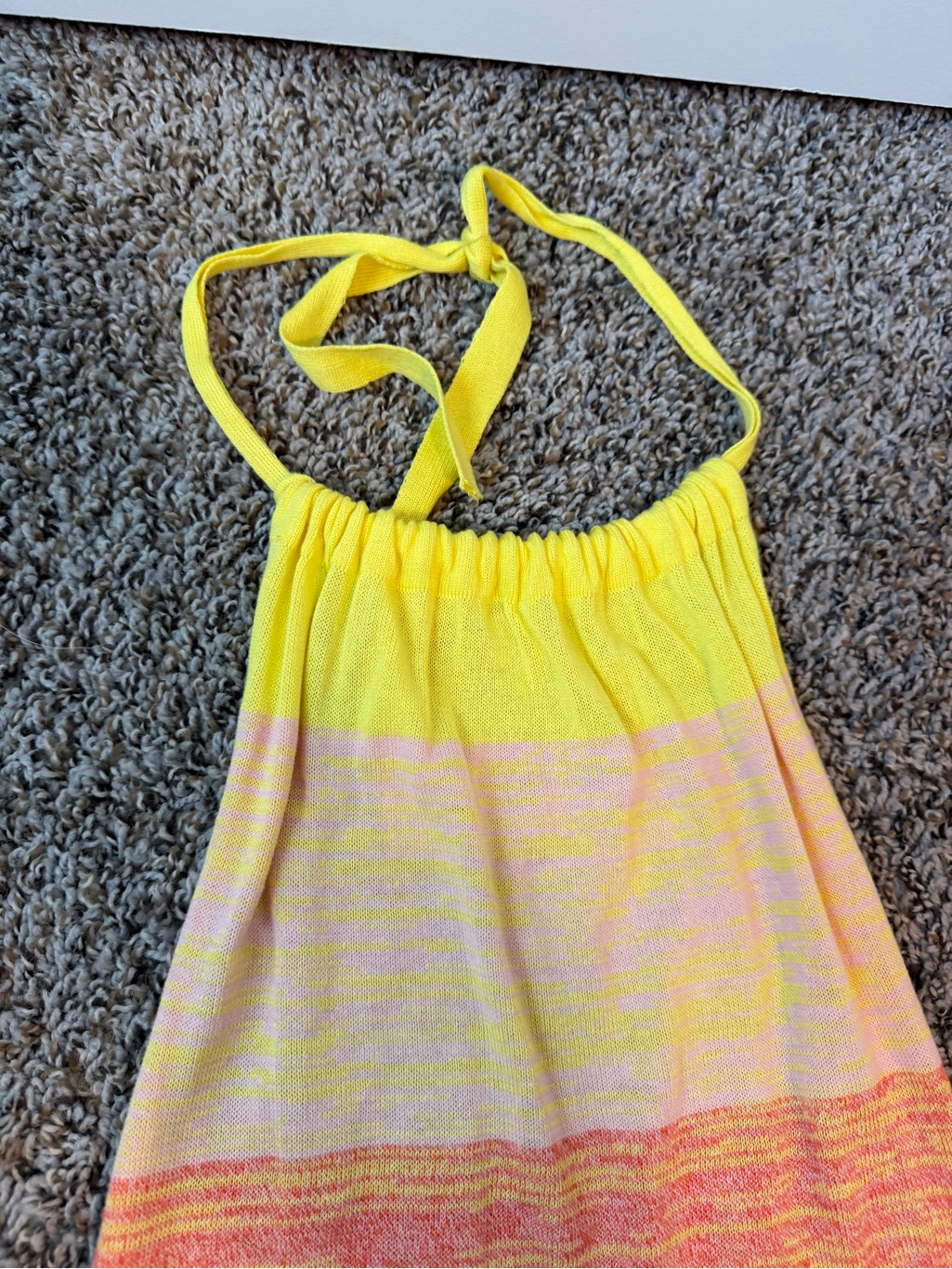 Nwt Sunset Ombre Halter Knit Dress Cover-Up - Yellow To Coral — image 3 of 4